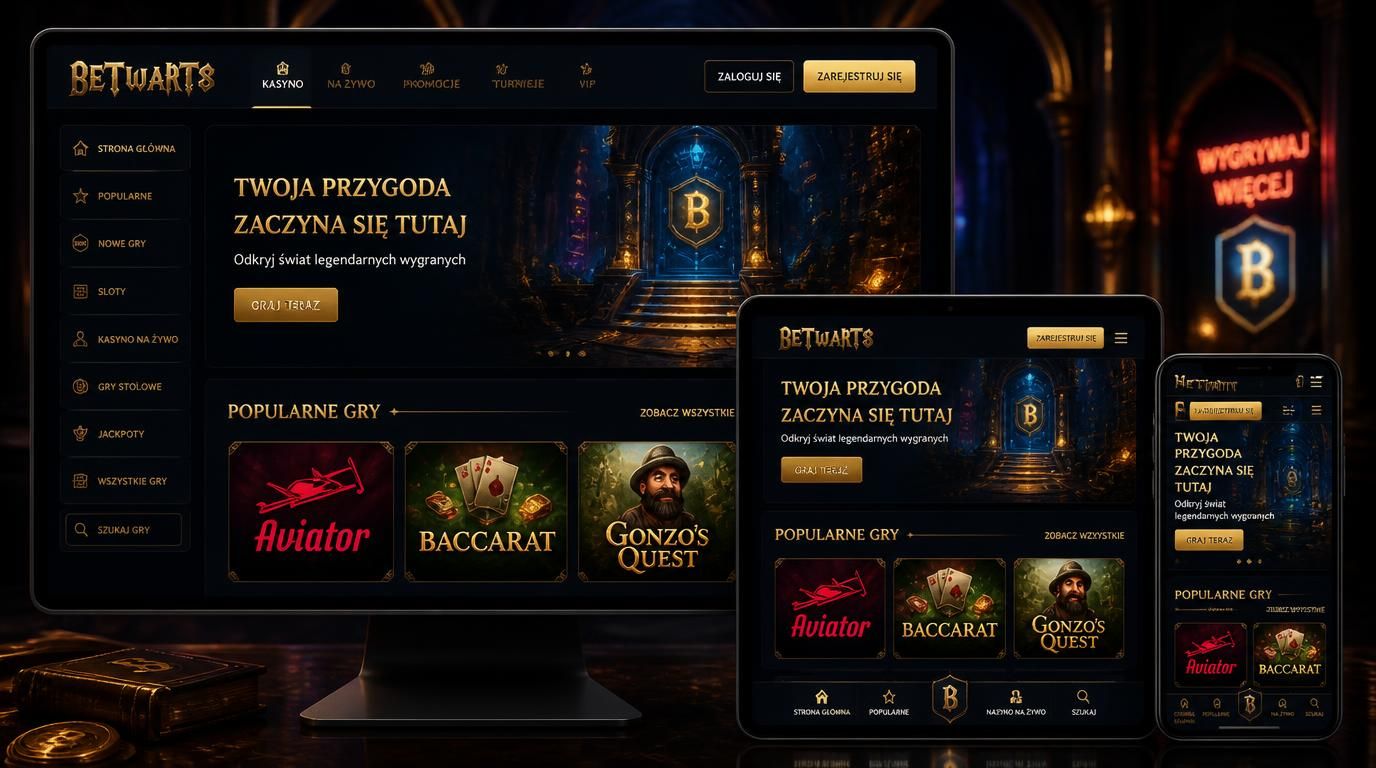 Popularne gry w Betwarts Casino na różnych urządzeniach