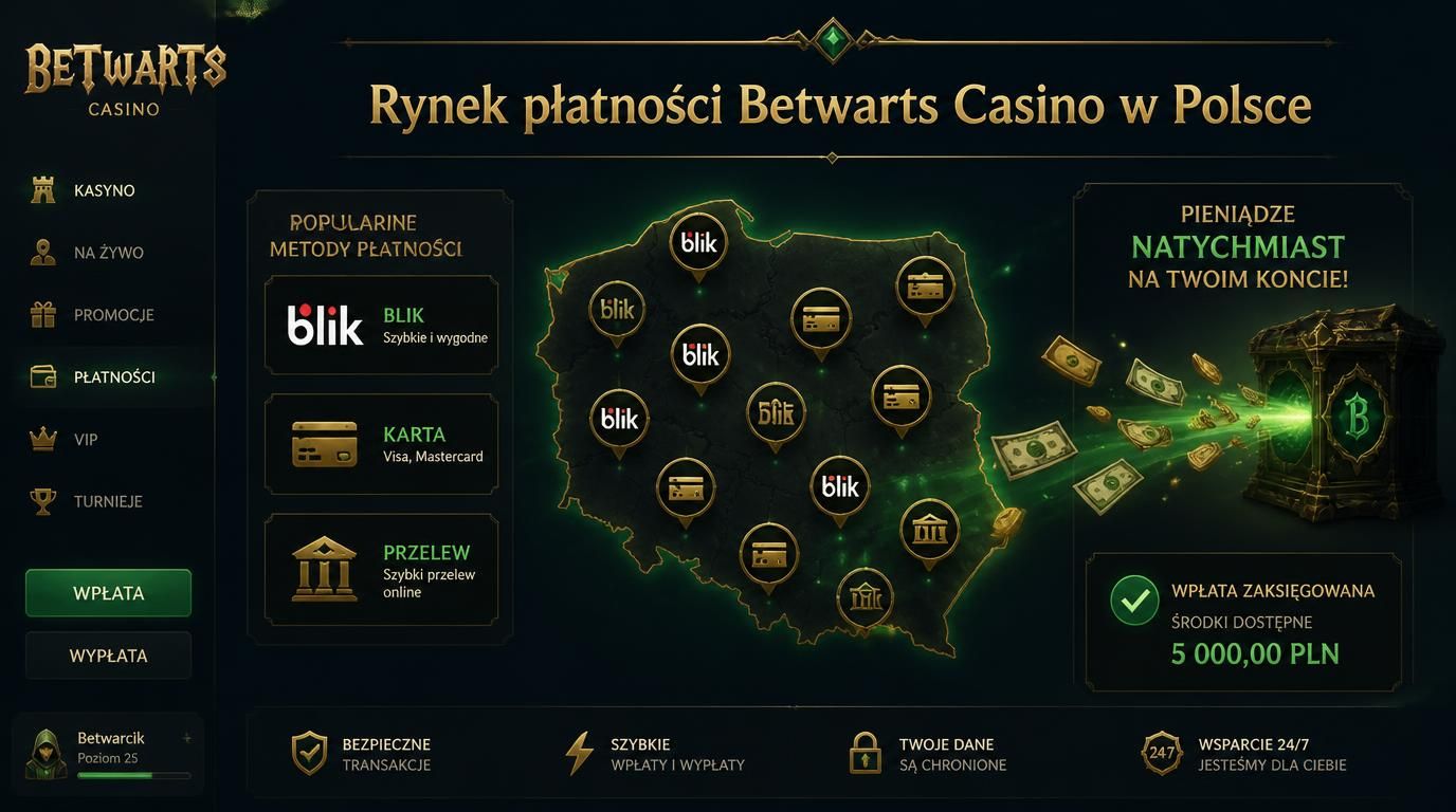 Mapa Polski z ikonami metod płatności